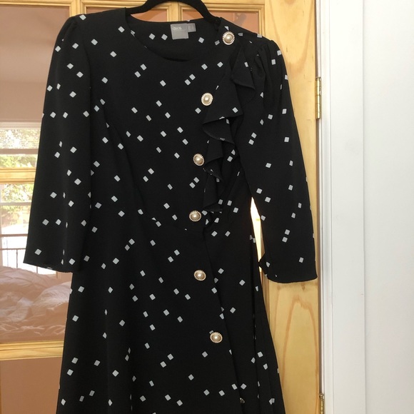 40s Tea dress with buttons - Picture 3 of 5